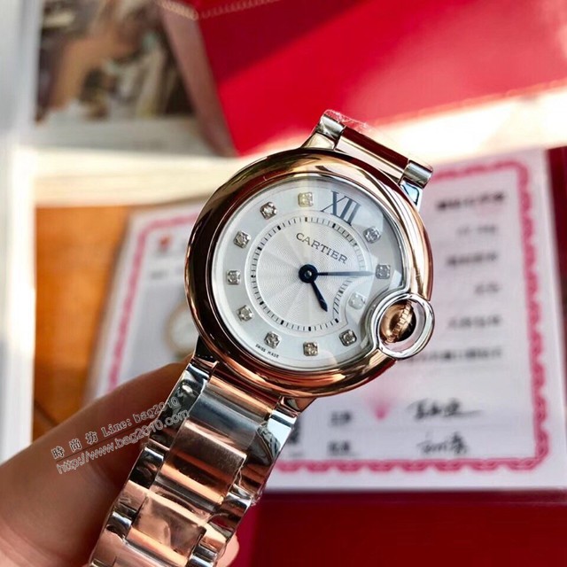 卡地亞石英手錶 Cartier經典款真鑽藍氣球女裝腕表  gjs2097